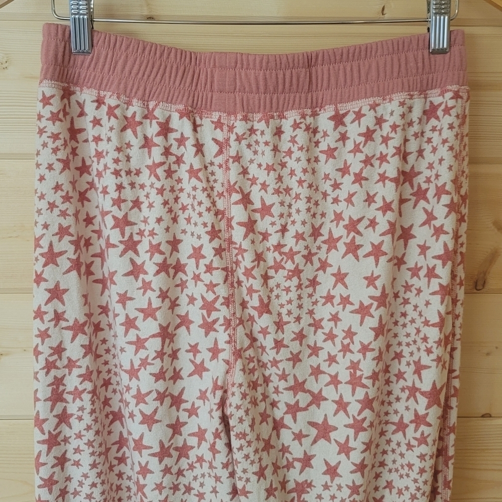 L*Space, Skyler  Sweatpants/Joggers, Cream/Pink Star Print, Size‎ Medium, NWT - Picture 8 of 11